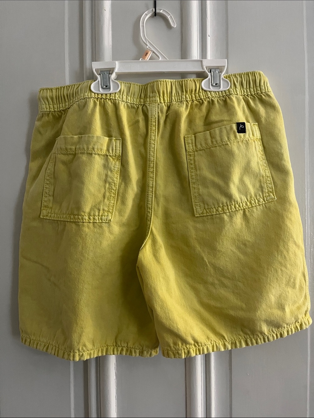 Yellow Casual Denim Shorts Drawstring - Kids Size XL - Picture 2 of 5